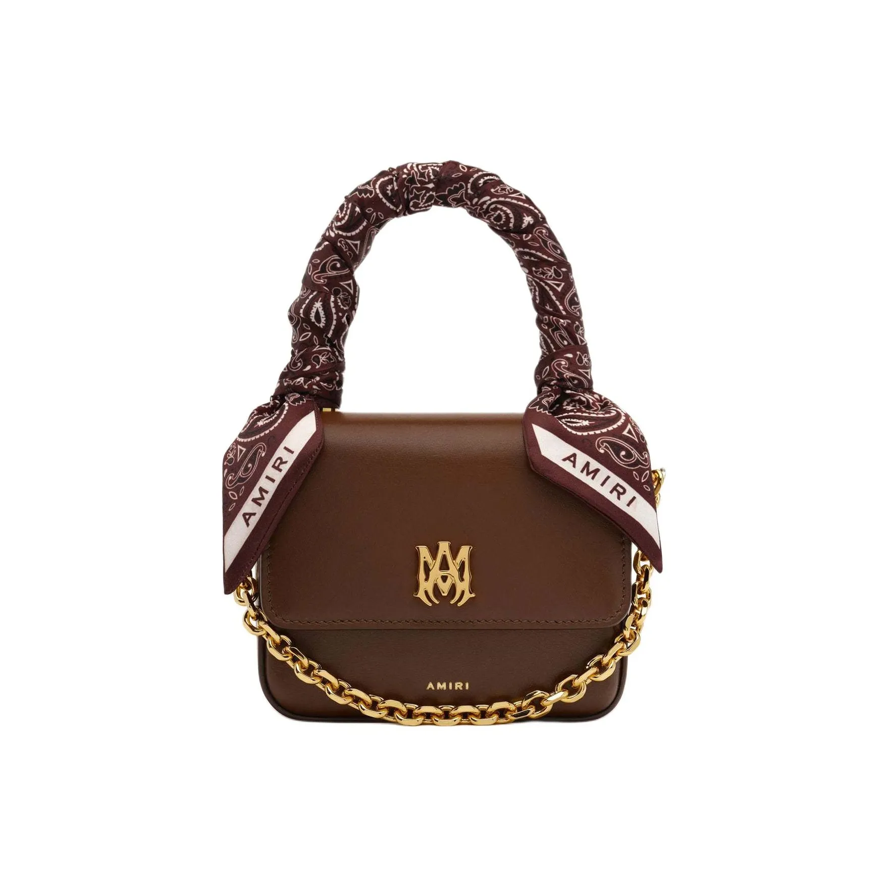 AMIRI Leather One Shoulder Handbag Women's Brown