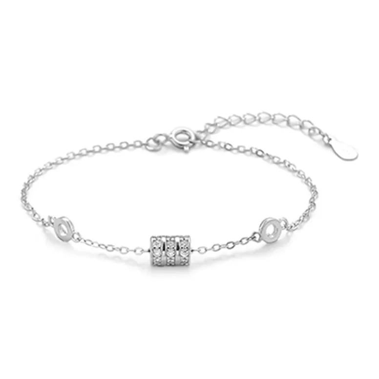 KADER S925 Silver Bracelets Women's Silver White