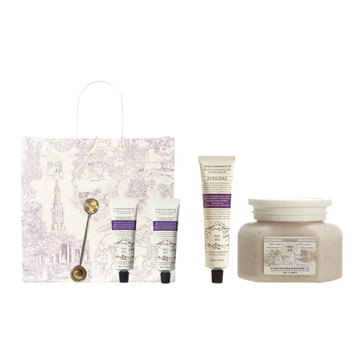 Roopy SHI Jing Аромат Крем для рук Набор из 3 предметов + Скраб Увлажняющий Эффект