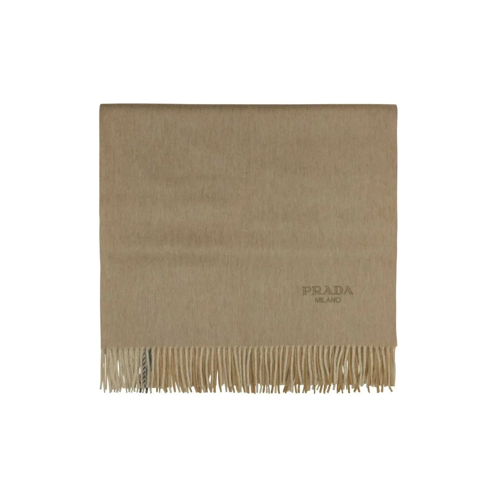 PRADA Two Toned Fringed Blanket