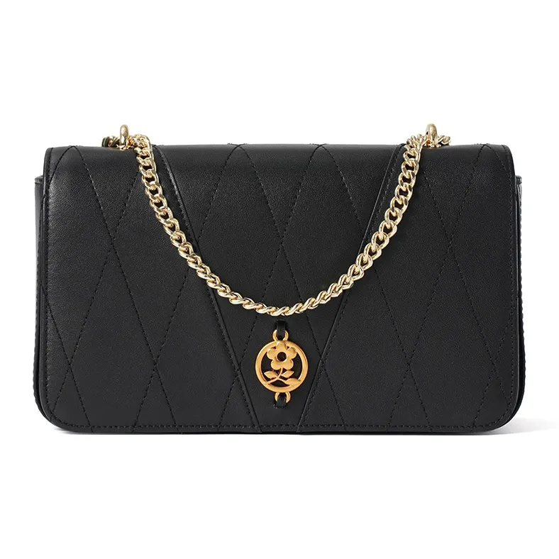 Montagut Chevre Mysore Шевро Сумки через плечо Сумка на плечо Женская Анкора Красный Желудь Черный