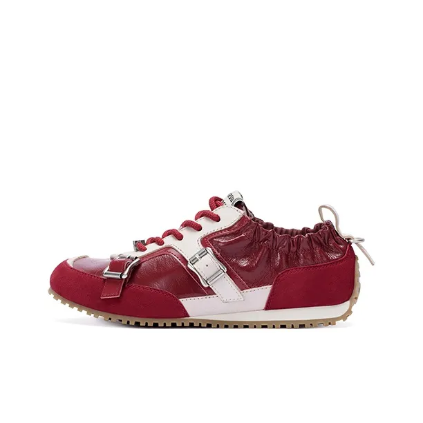 SugarSu Женские повседневные туфли Красно-белый Женские