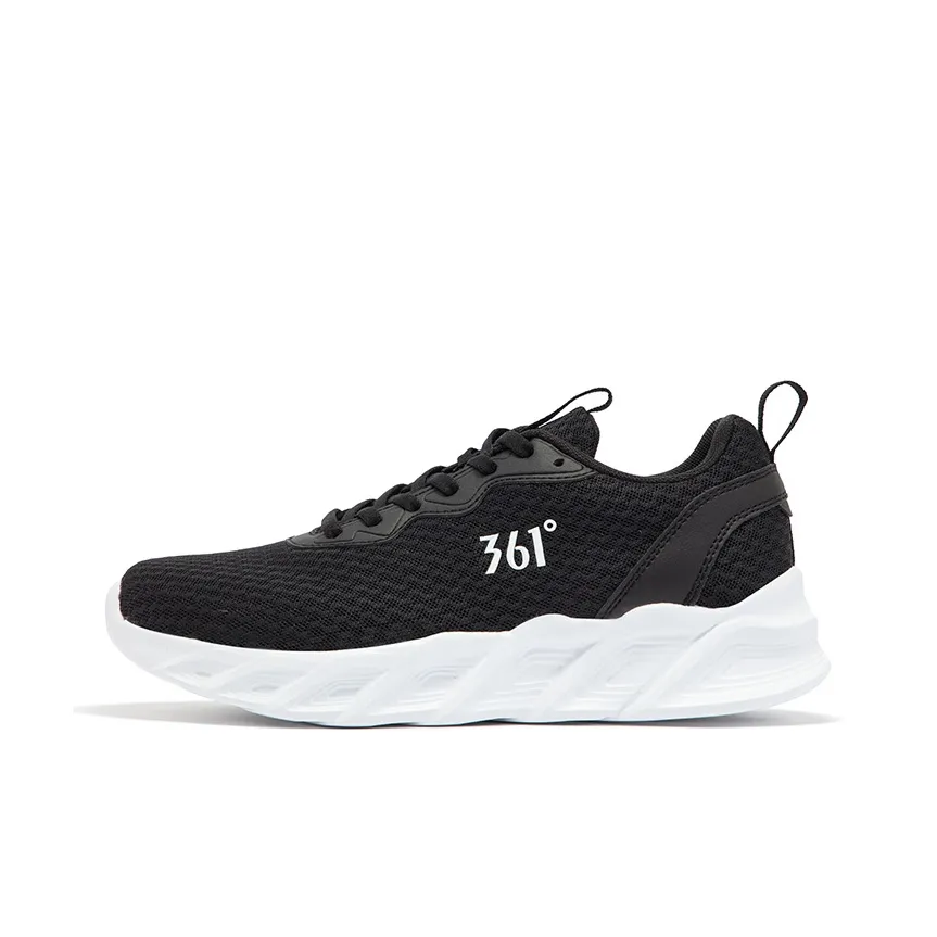 361° Slip Resistant, Abrasion Resistant Cushioning Low Top Casual Running Shoes Women's Black White