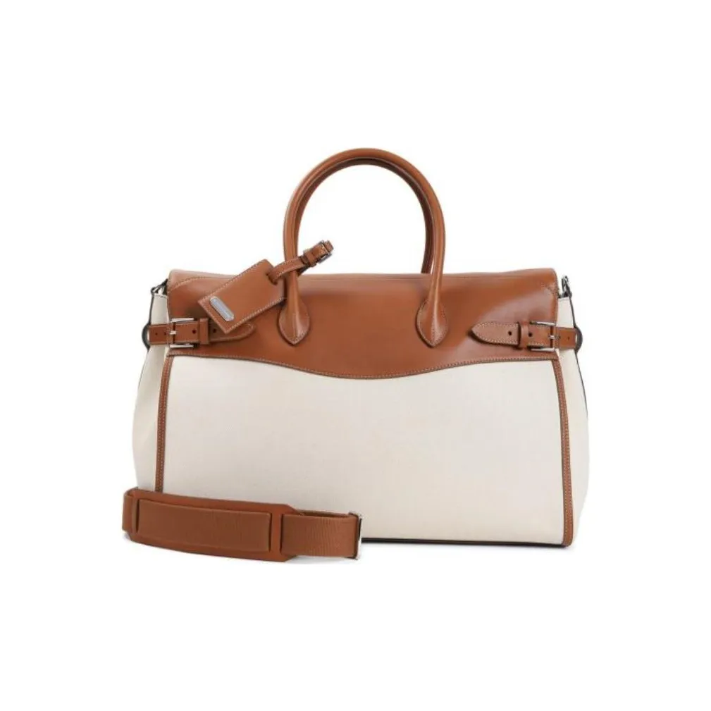 Ralph Lauren Canvas Tote Bag, Shopping Bag, Handbag Tubas Women's Beige & Brown