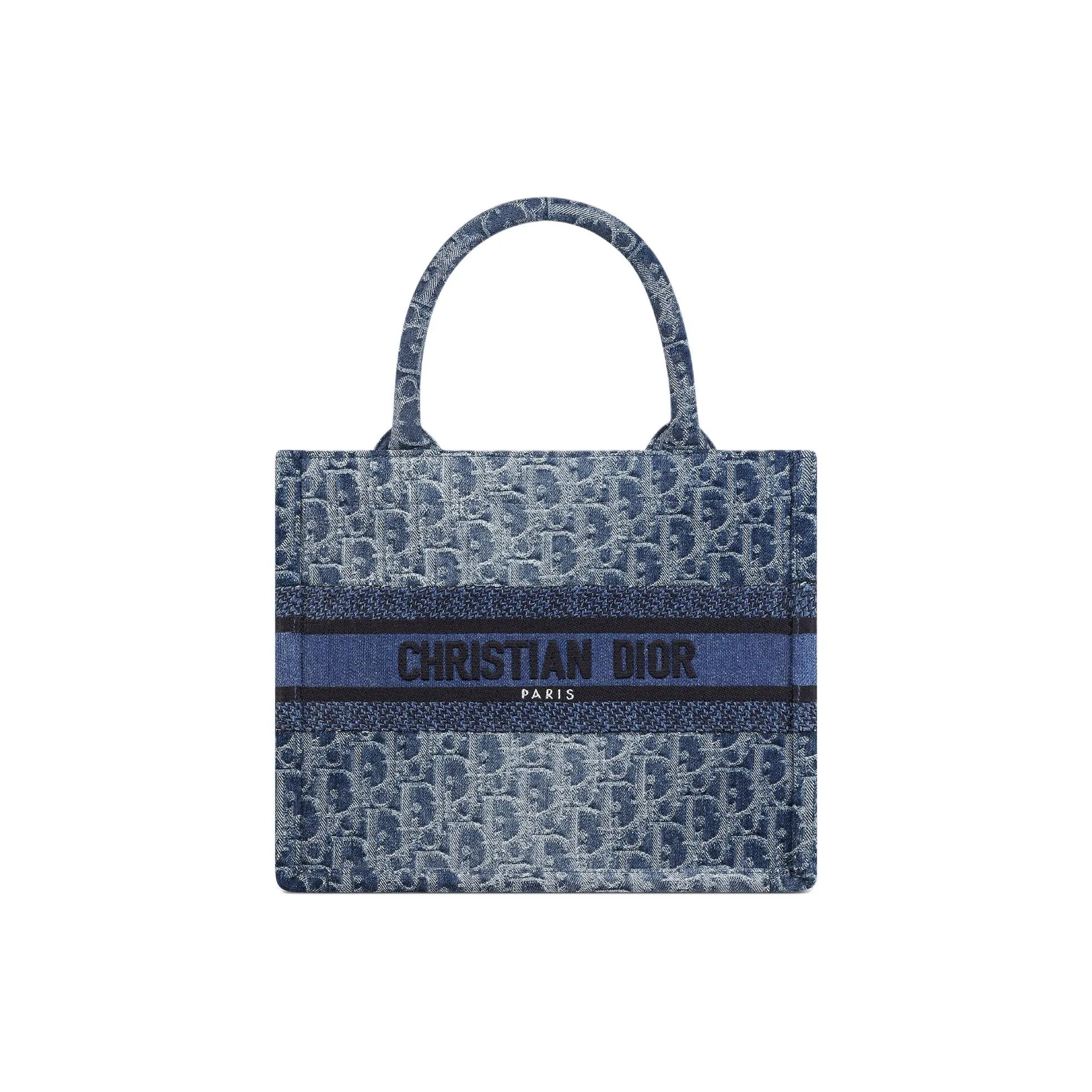 DIOR BookTote Embroidery Tote Bag, Shopping Bag, Handbag Trumpets Women's Gradient Blue