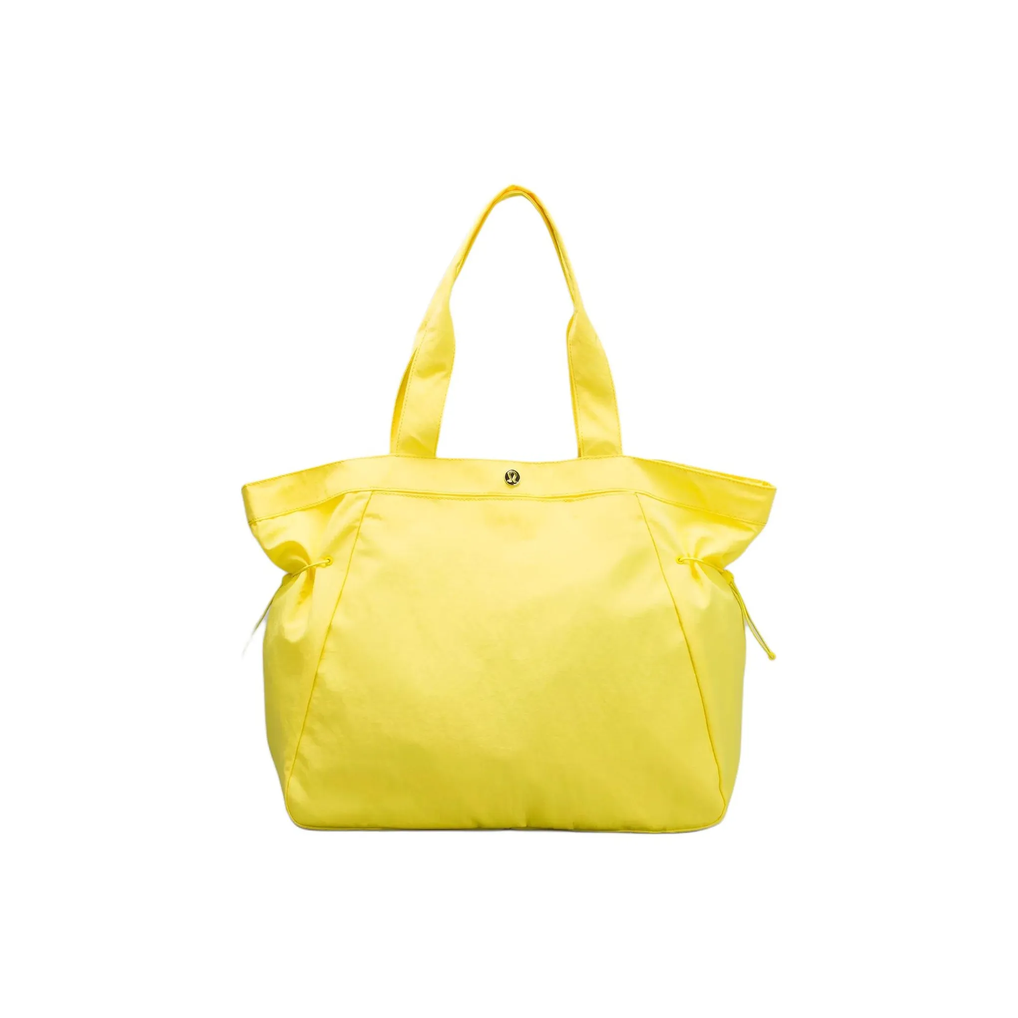 Lululemon Side Cinch Nylon Tote Bag, Shopping Bag, Handbag Women's Yellow