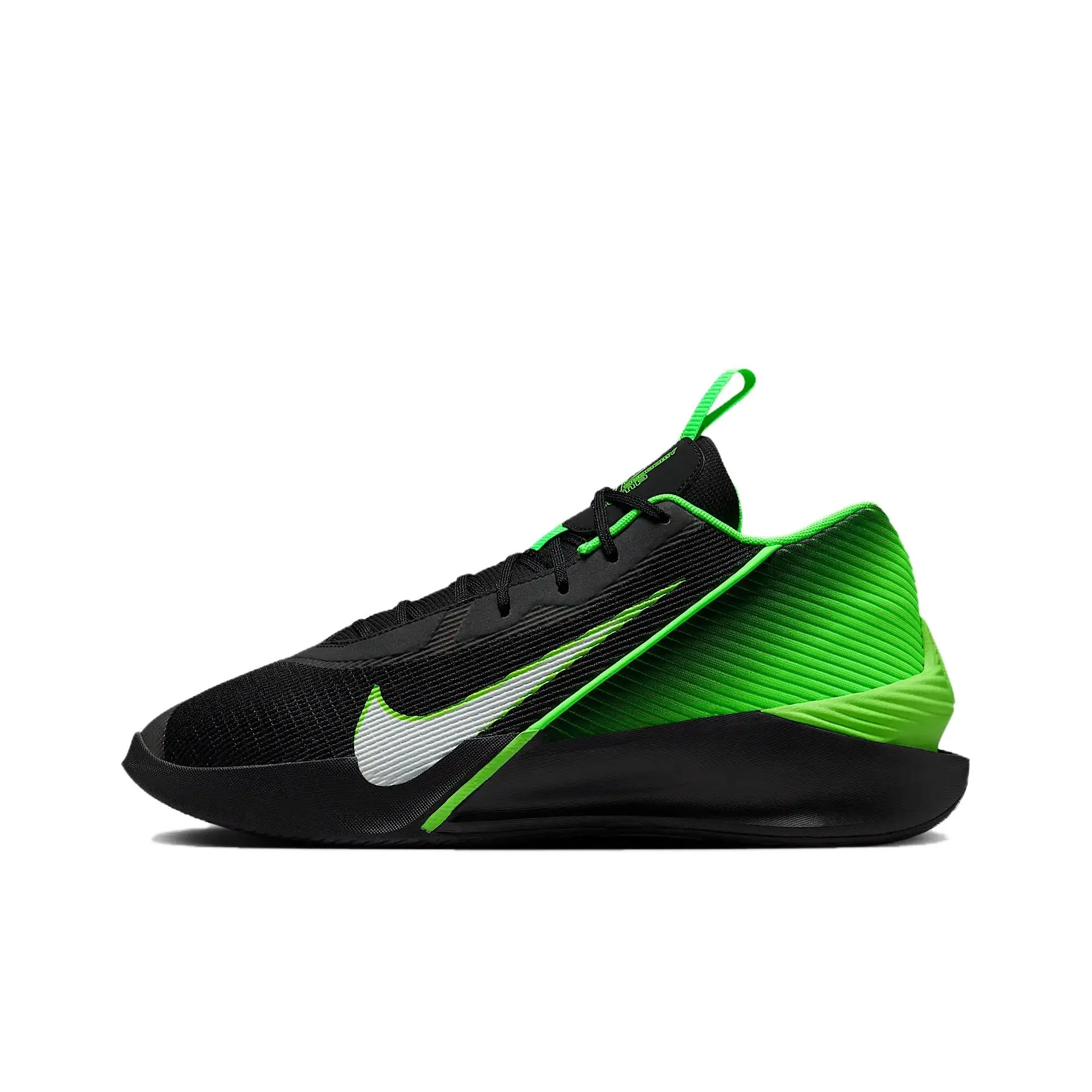 Nike Slip-resistant Abrasion-resistant Low-top Basketball Shoes Men's Black Green Найк Slip-resistant Abrasion-resistant Низкие Баскетбольные Кроссовки Мужские Черный Зеленый
