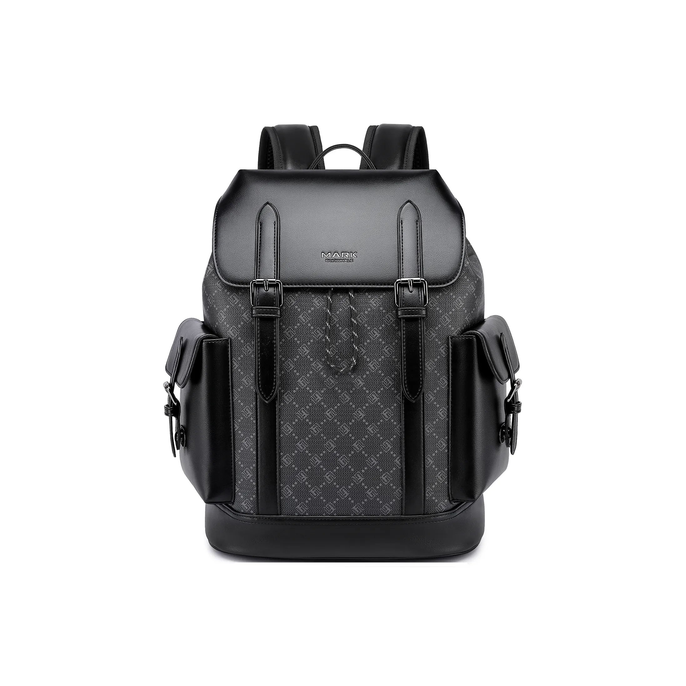 FAIRWHALE ПВХ Рюкзак Ноутбук Сумка Стандартная Мужская Свинцово-Серый Черный