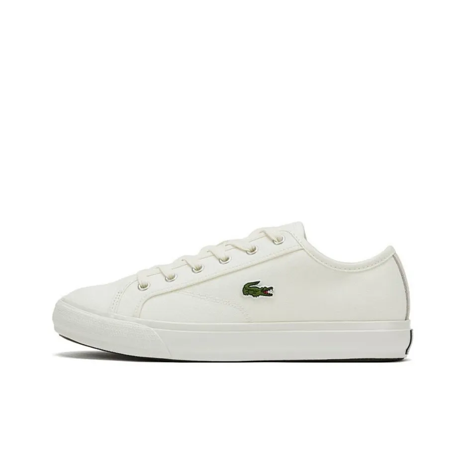 LACOSTE Backcourt Low Top Canvas Shoes Men's Ecru