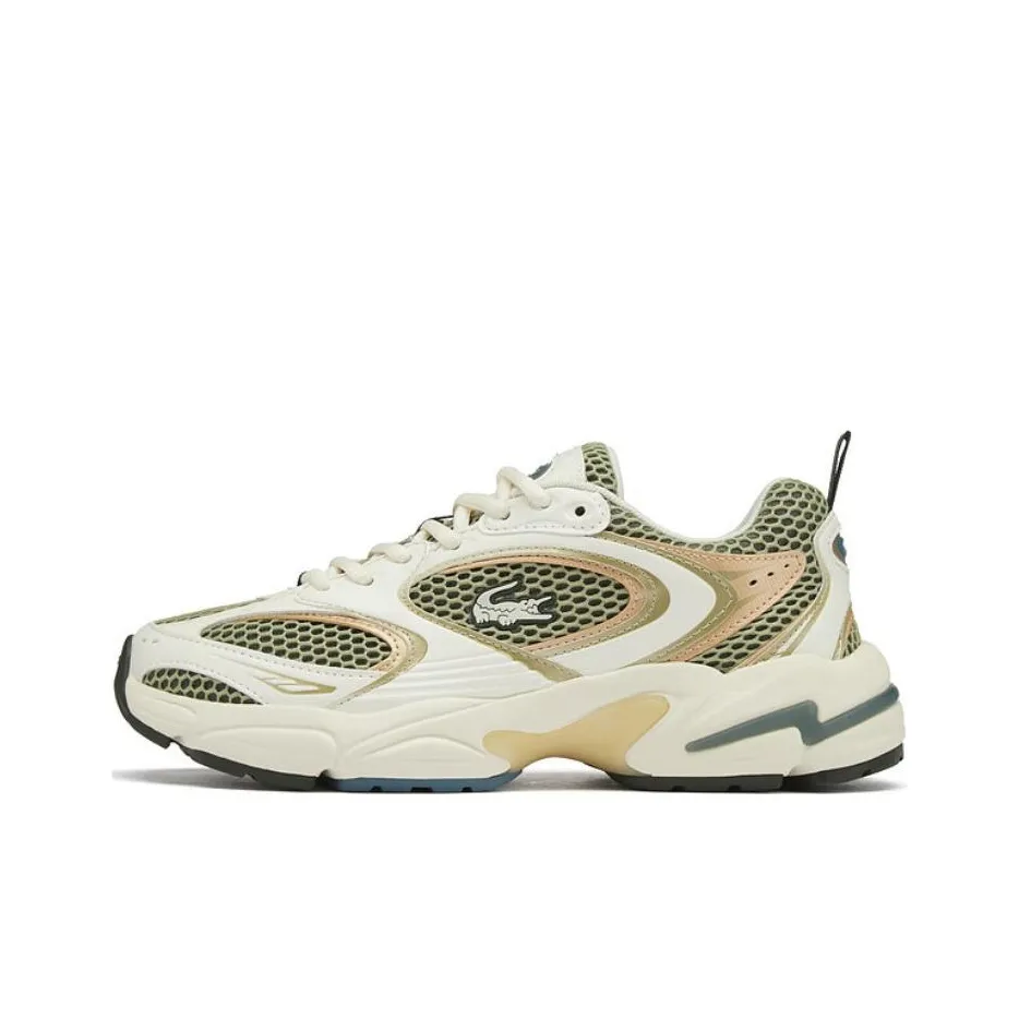 LACOSTE Низкий топ Повседневная обувь Женская Бежевый Зеленый