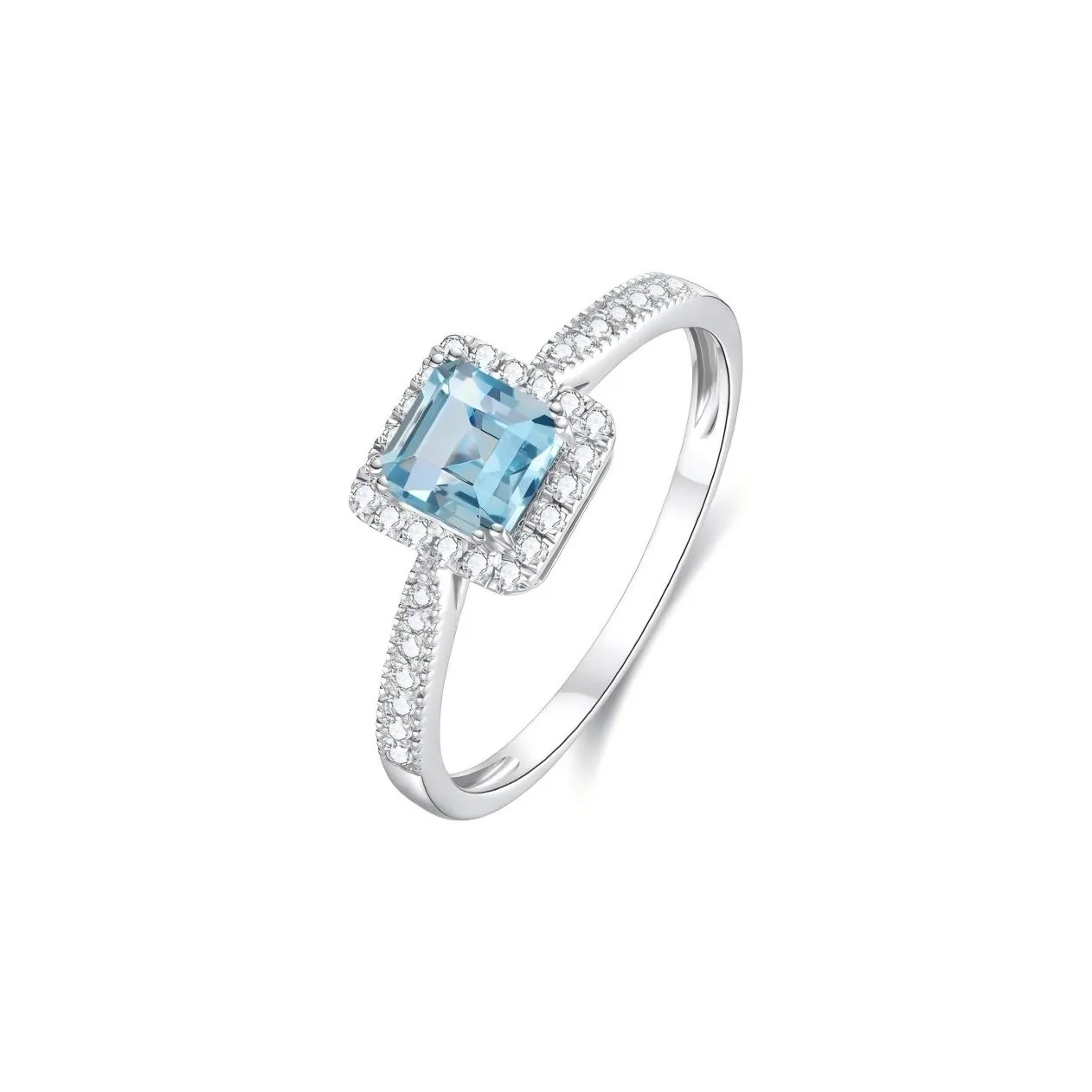 IL&CO. Natural Aquamarines Rings Women's