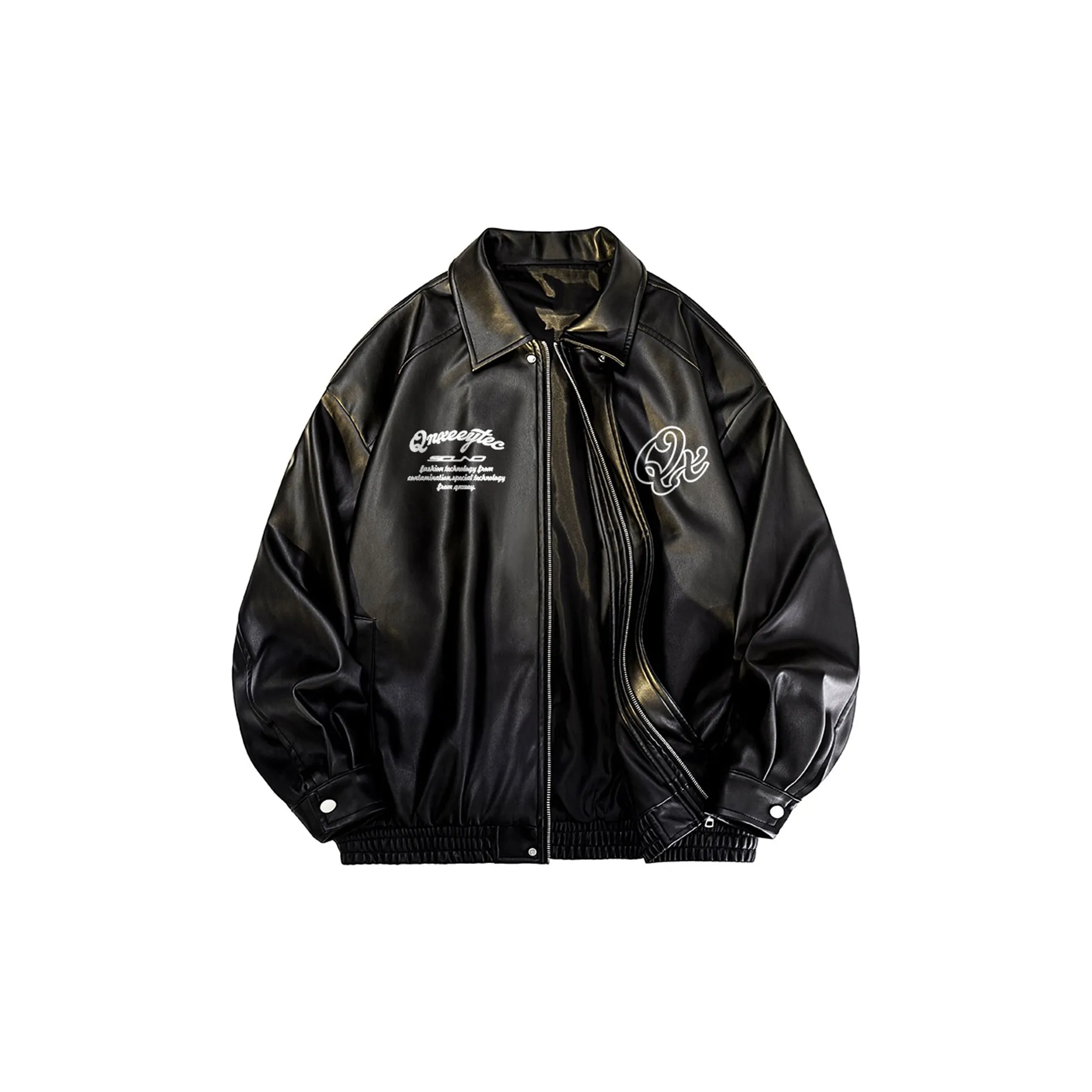 Qnxeey Унисекс Кожаные Куртки