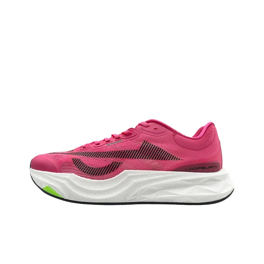 LOOP BURN Breeze Style Running Shoes Unisex Low top Pink, Orange, White