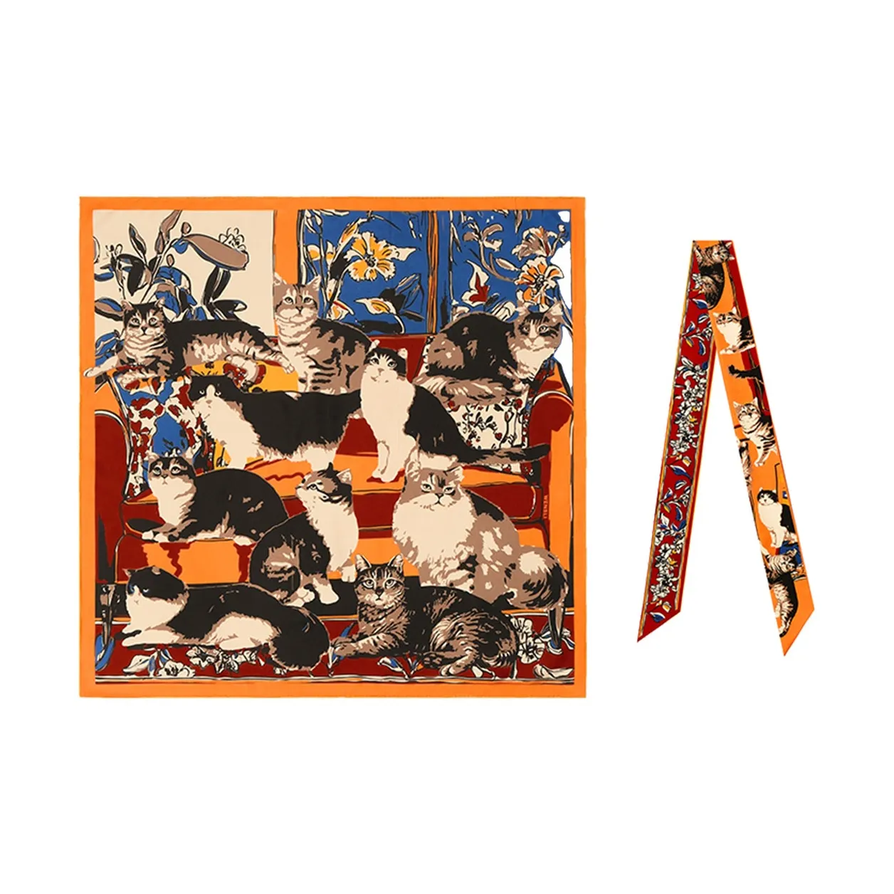 WENSLI Шарфы из тутового шелка Унисекс