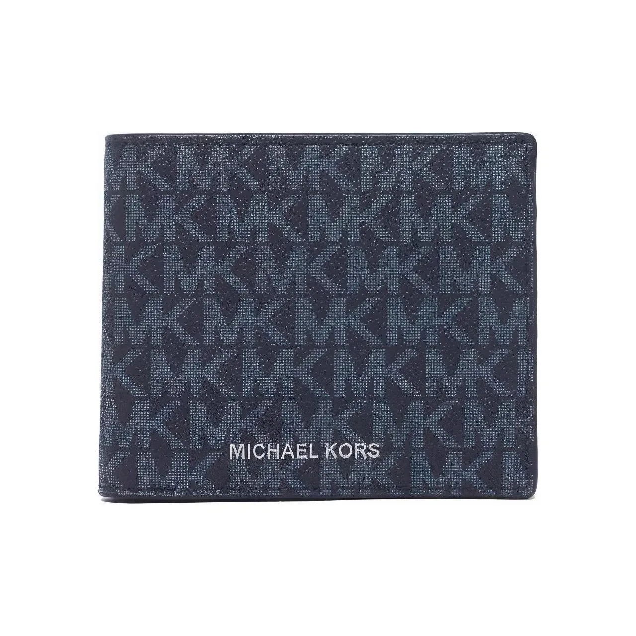 MICHAEL KORS Billford PVC Card Holder Wallet Men's Navy Blue Monogram