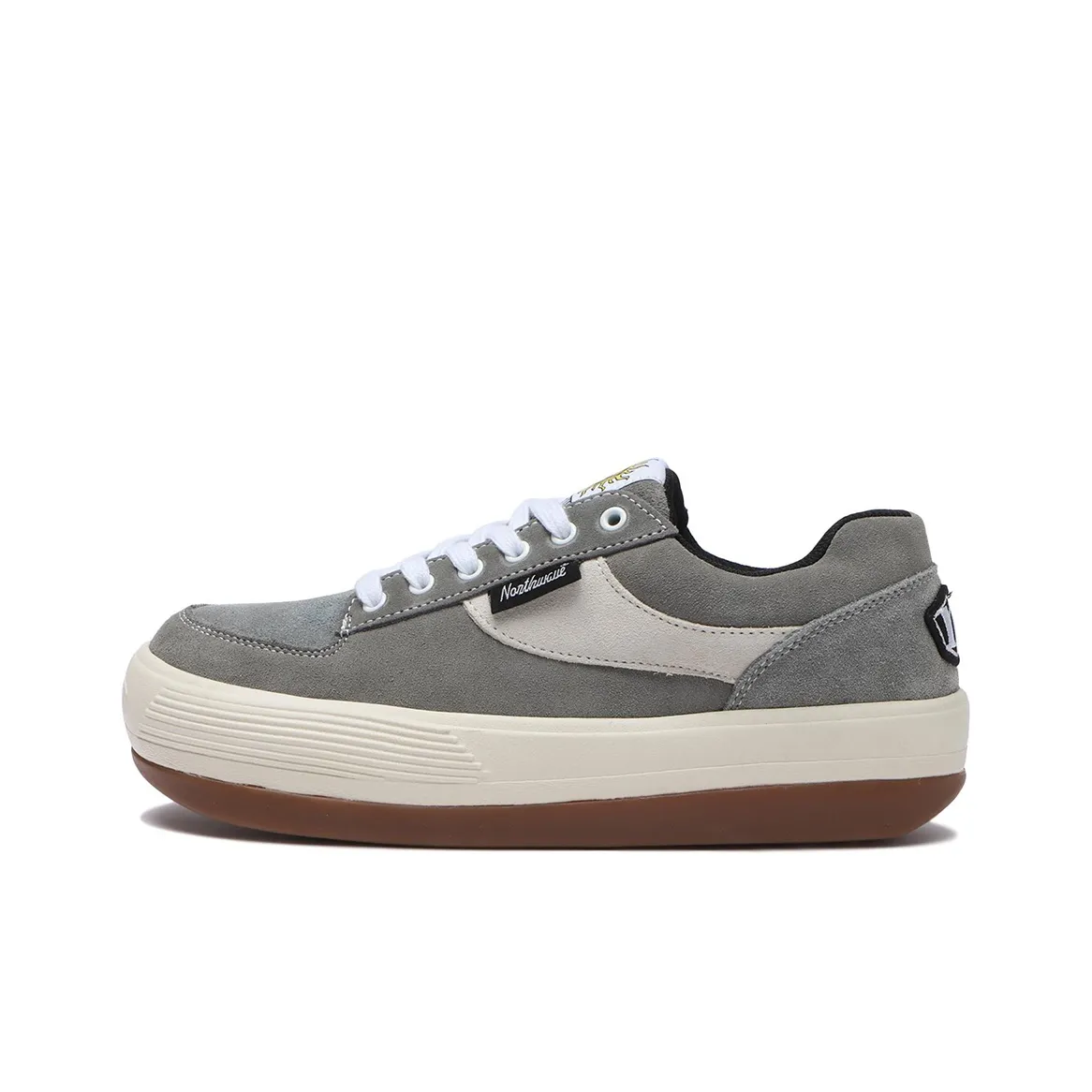 NORTHWAVE Cushioned Anti Slip Wear Resistant Lightweight Height Increasing Low Top Casual Shoes Unisex Gray
