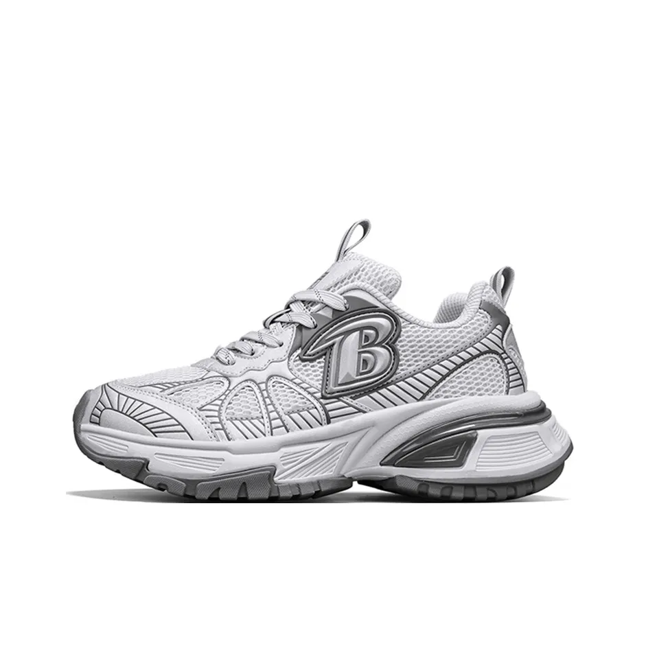 NFL Baltimore Ravens Height Increasing Wear Resistant Breathable Slip Resistant Low Top Chunky Sneakers Unisex Gray