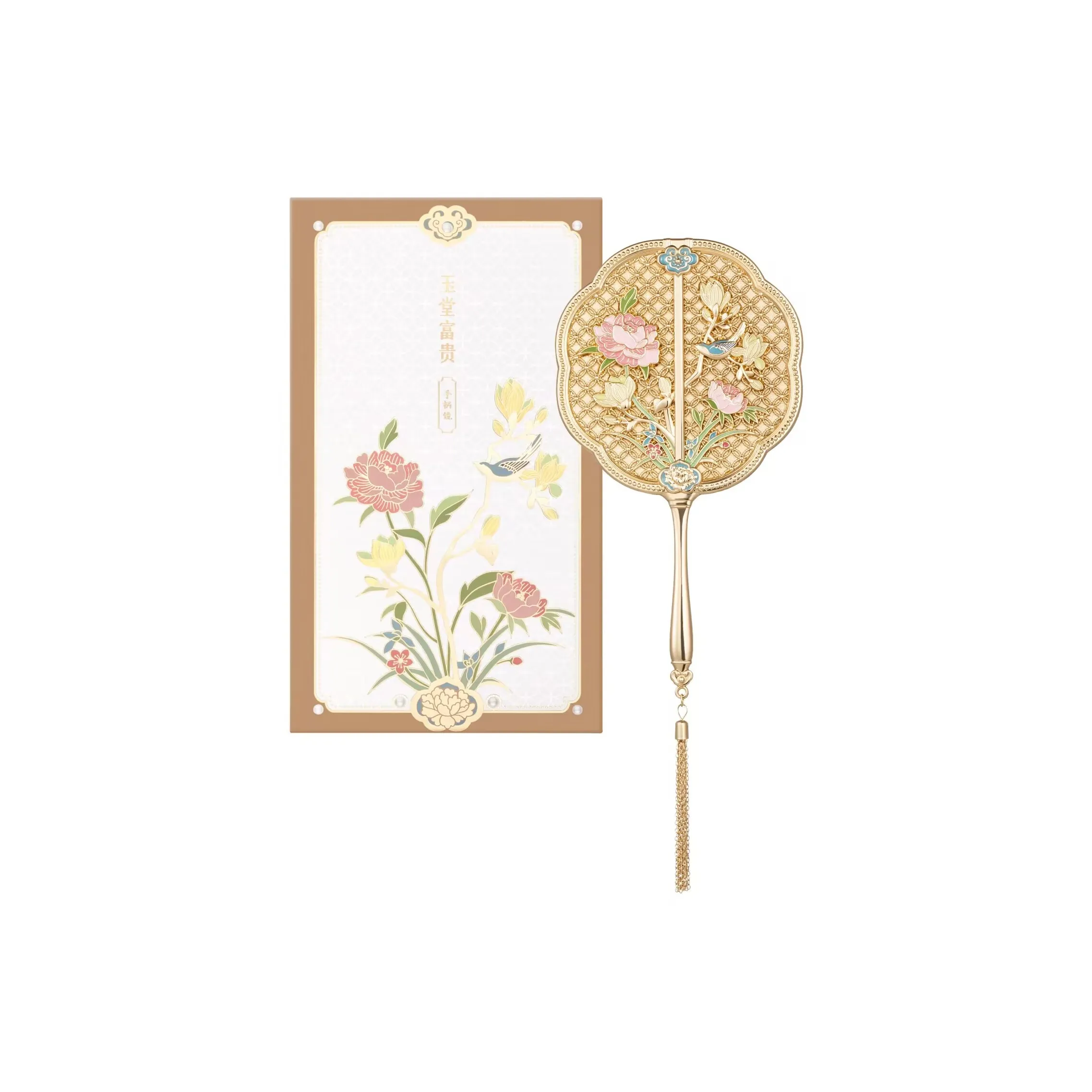 Gongtingbaobei Нефритовый HALL Богатство Традиционный китайский стиль Ручной Зеркальце Museum Cultural Creativity Фирменный мерч