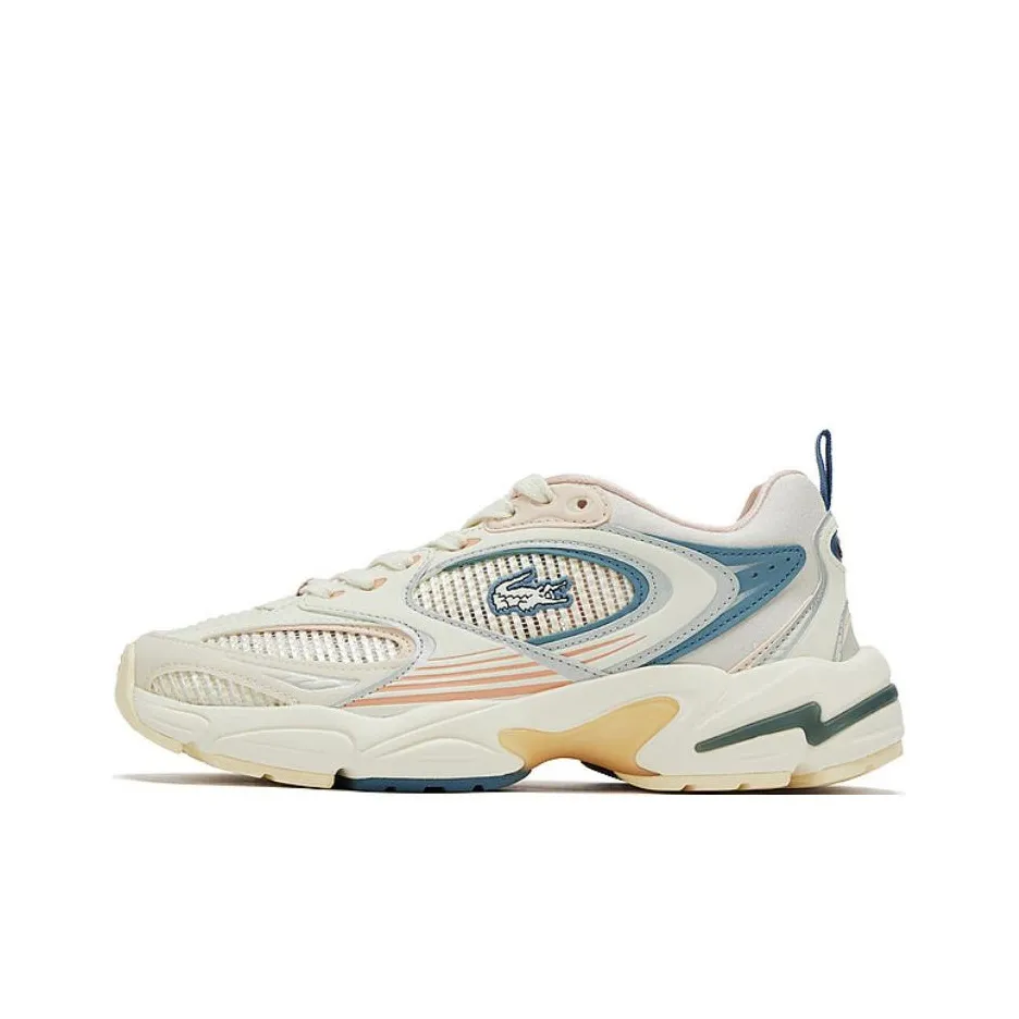 LACOSTE Низкий топ Повседневная обувь Женская Бежевый Синий