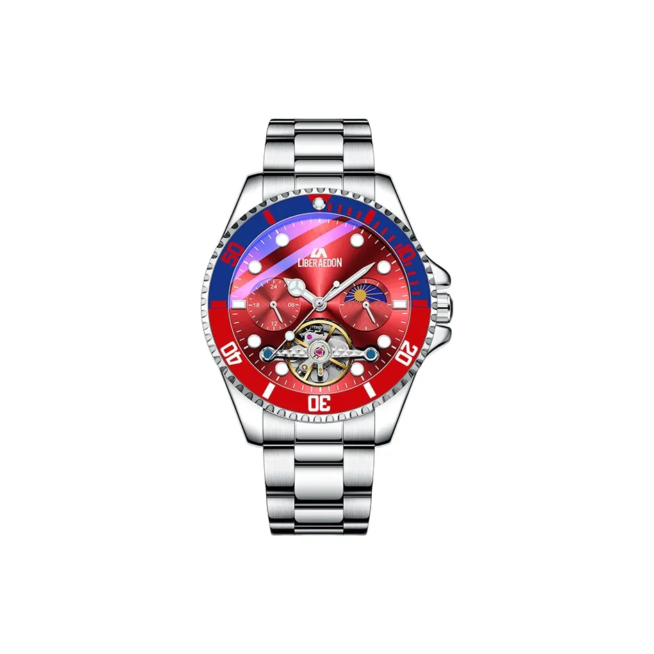 LIBER AEDON Automatic Mechanical Movement Black Dial Men's Watches Exquisite Box