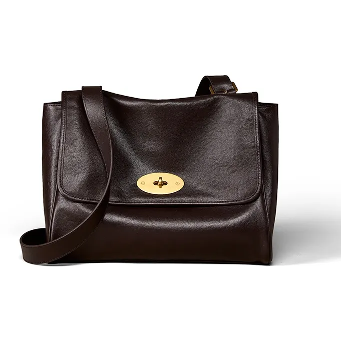 KAISER Первый слой Растительное дубление Коровья кожа Сумка на плечо Женская Шоколад Черный