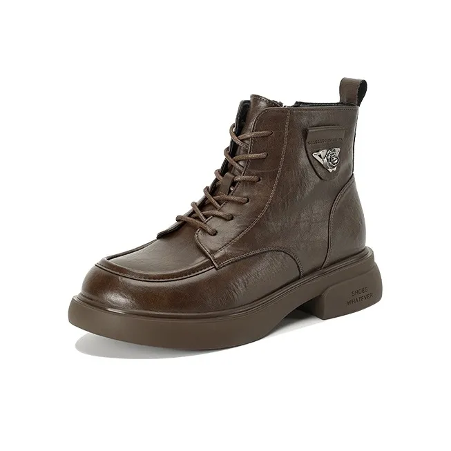 【Dme】 Короткий ботинок Martin женский темно-коричневый