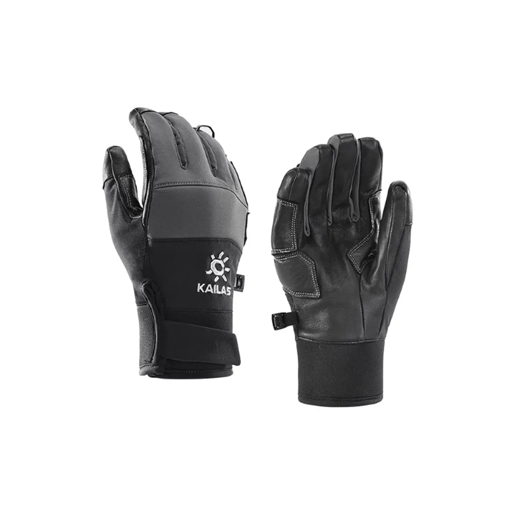 KAILAS Полиамид Эластан Козья кожа Полиэстер Спортивные перчатки Унисекс Черный