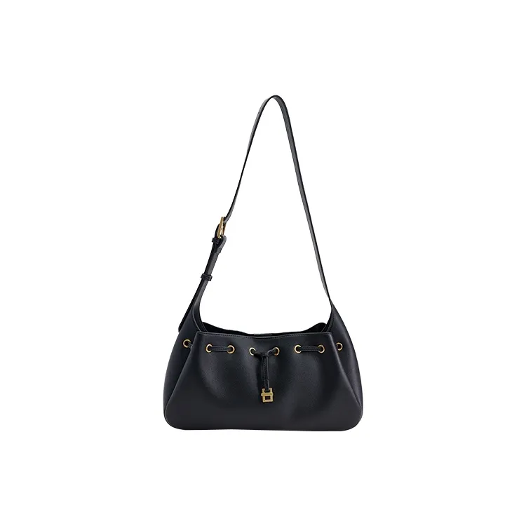URBAN REVIVO Artificial Leather Tote Bag, Shopping Bag, Crossbody Bag Medium Size Women's Black