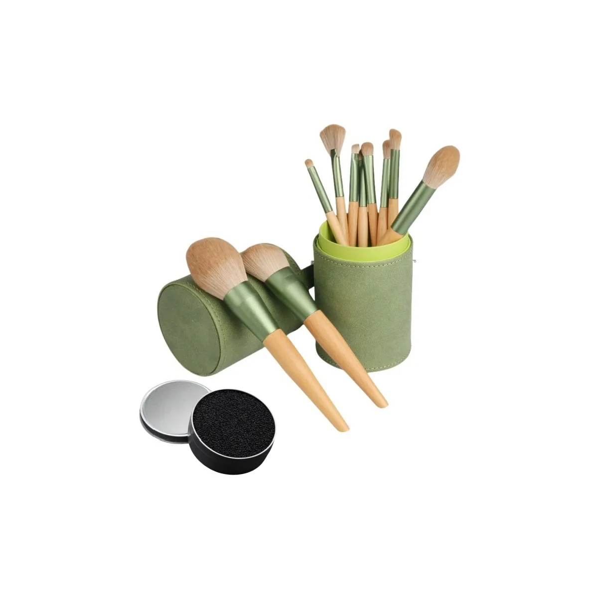 A Few More Cute Green Laurel Makeup Brushes Soft-Bristled Eyeshadow Brush For Blush Makeup Tools