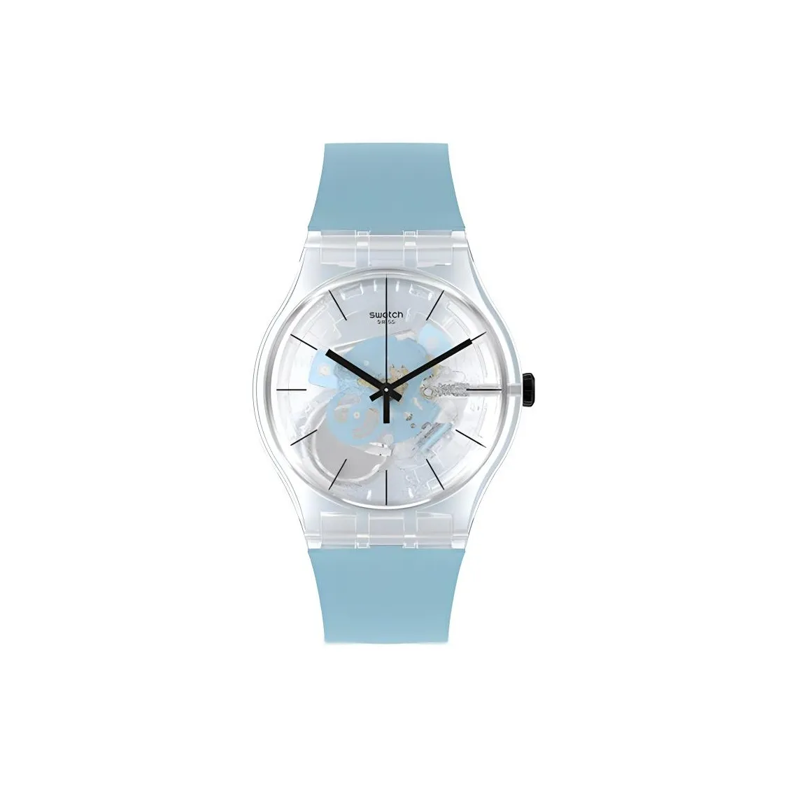 Swatch Quartz Механизм Унисекс Часы 41 мм Черепный циферблат Экологичный материал Чехол для часов Силиконовый ремешок