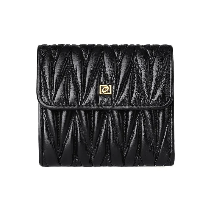 PIERRE CARDIN Кошелек из коровьей кожи женский черный