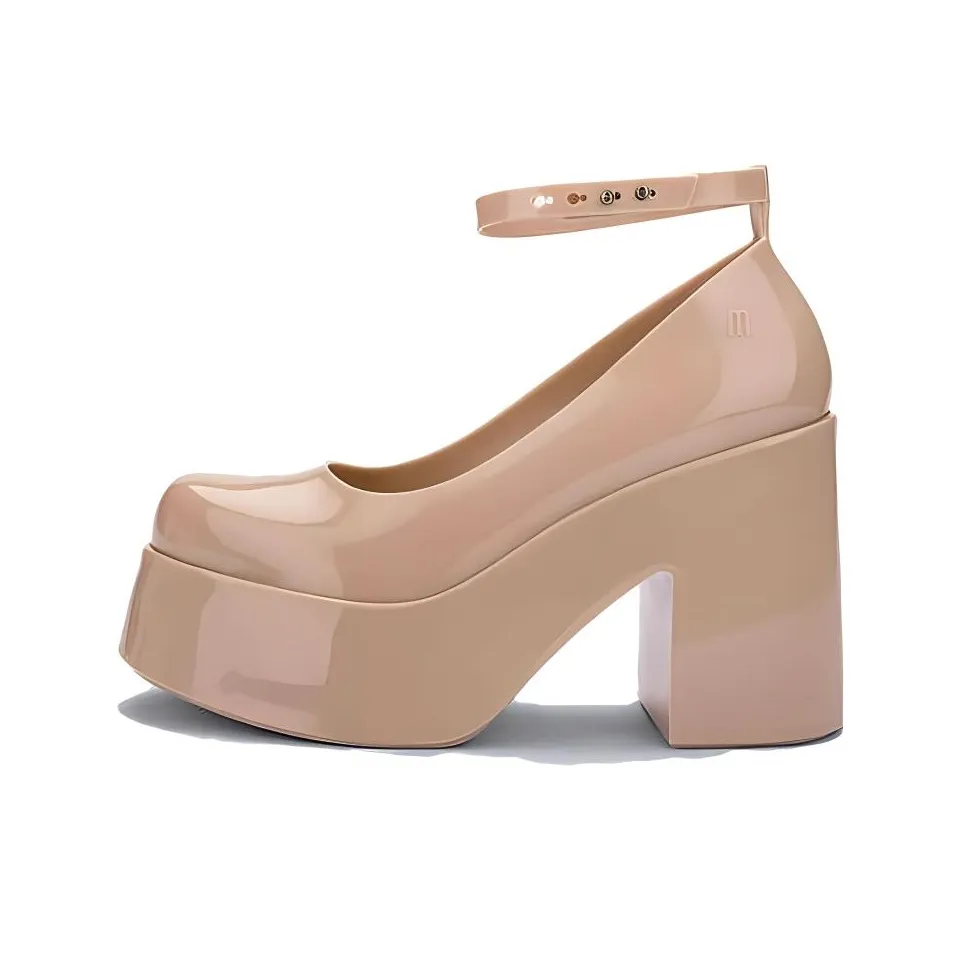 Melissa Грубый каблук Высокие каблуки Женские Светло-коричневый