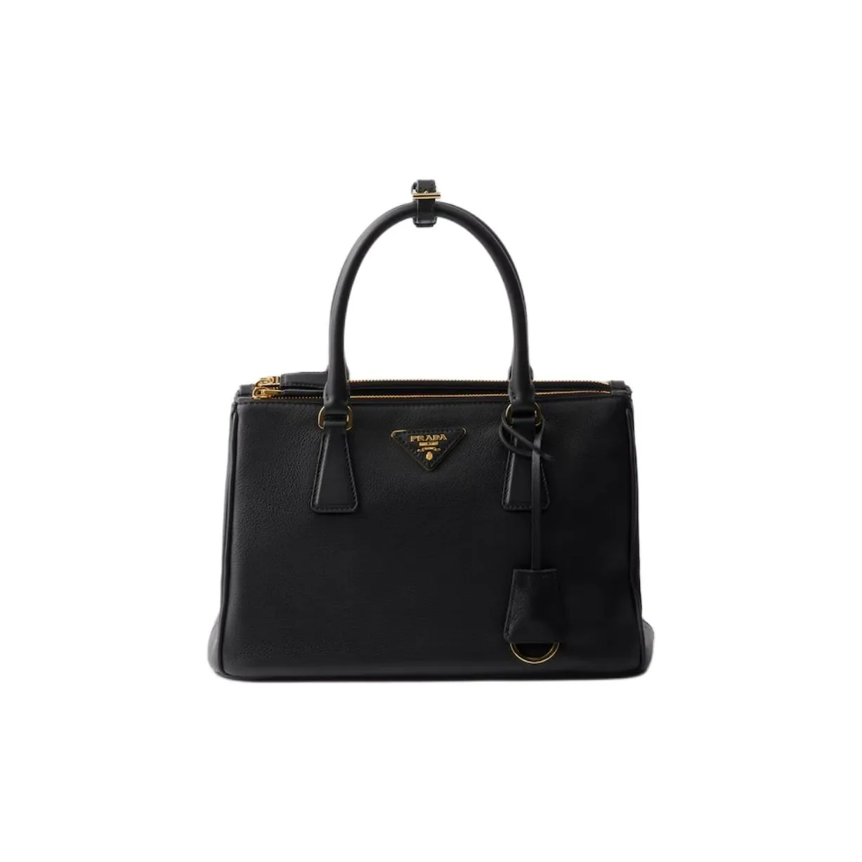 PRADA Galleria Killer Bag Cow Leather Handbag Medium Size Women's Black