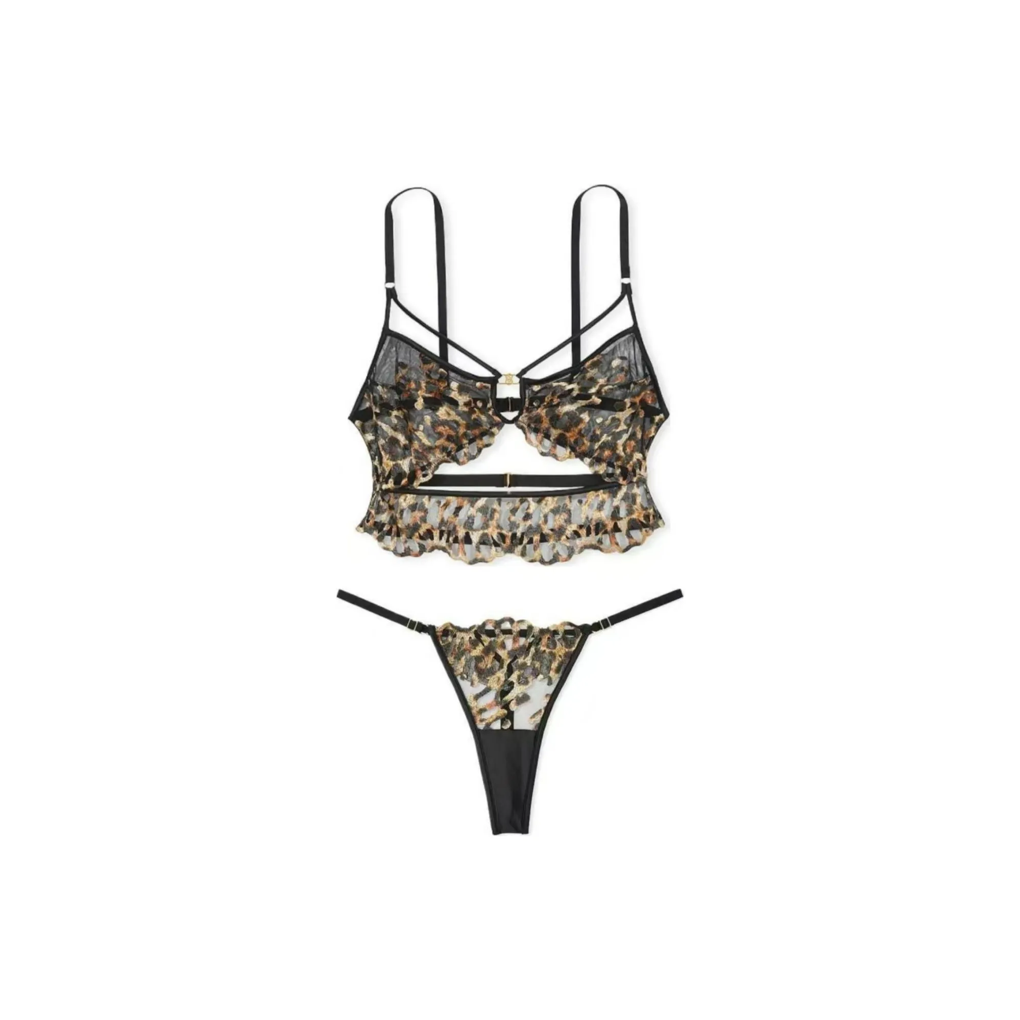 Victoria's Secret Комплект нижнего белья для женщин с леопардовым принтом