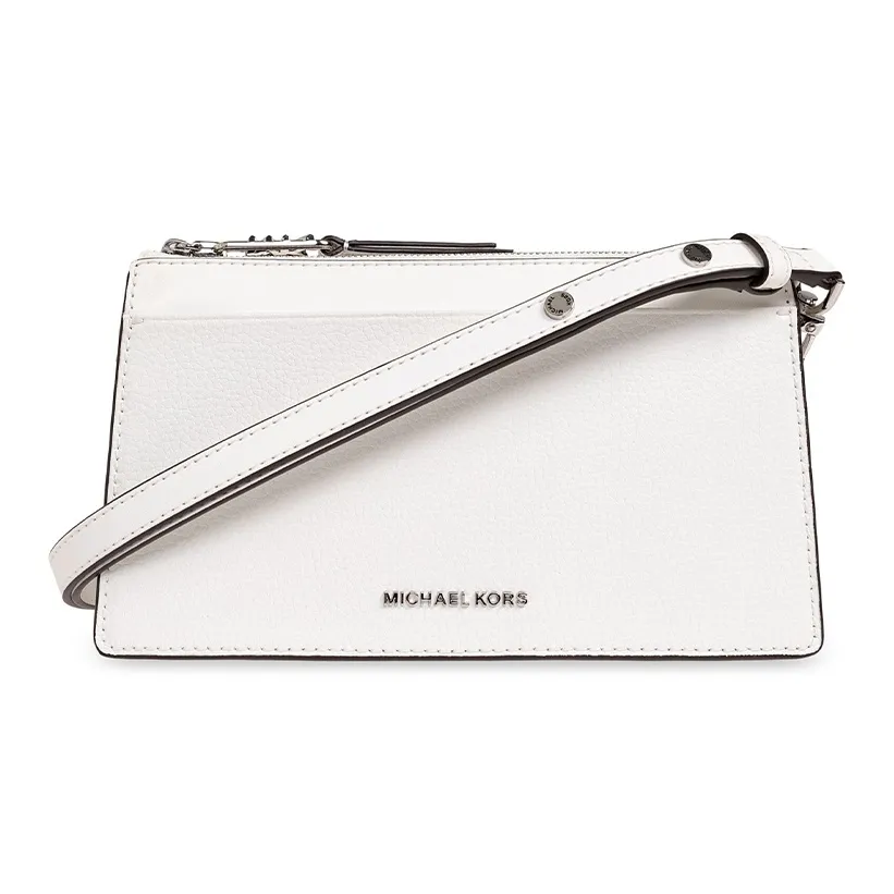 MICHAEL KORS Empire Calfskin Shoulder Bag Women's White