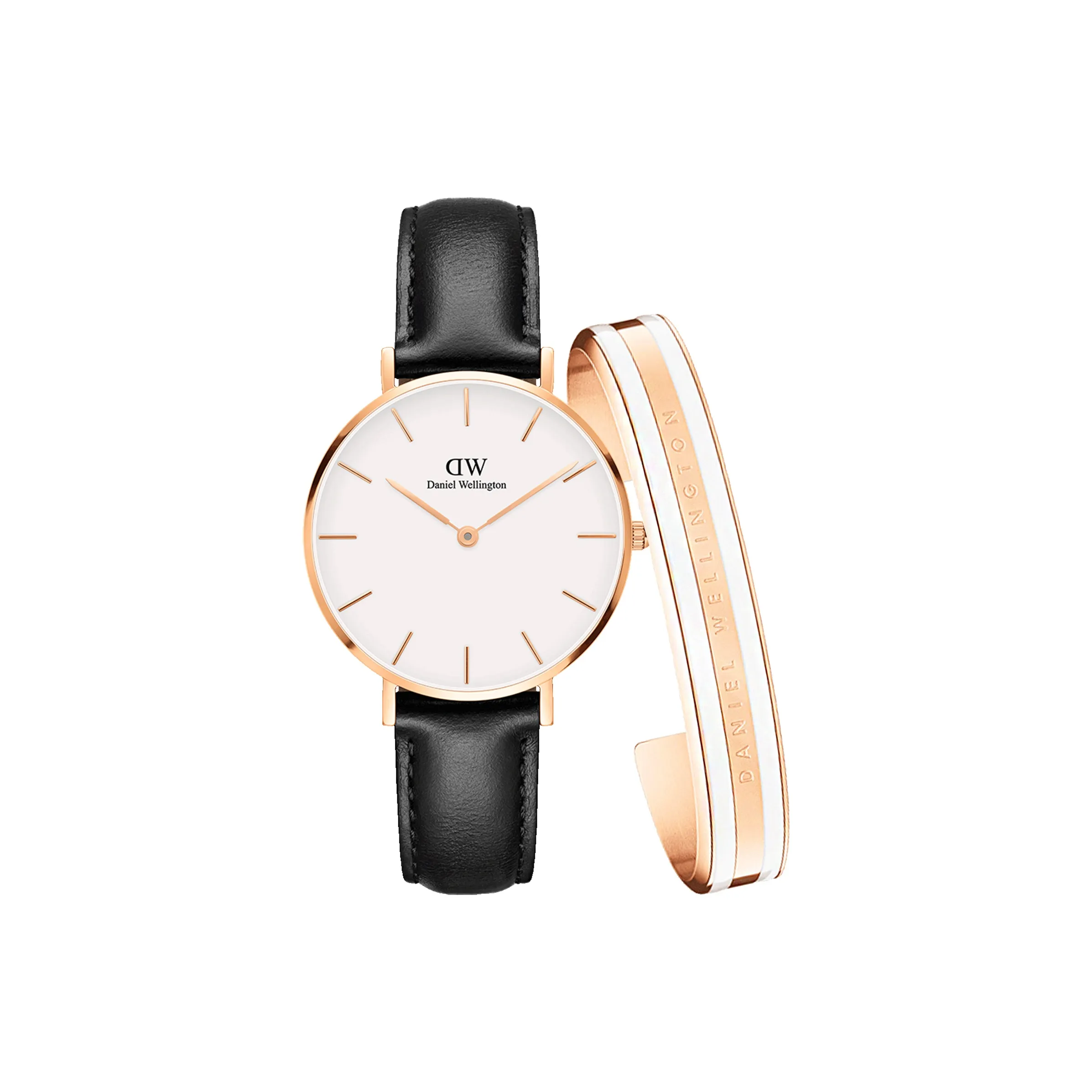 DW/DanielWellington Кварцевый механизм Женские часы PETITE Collection, 32 мм, белые