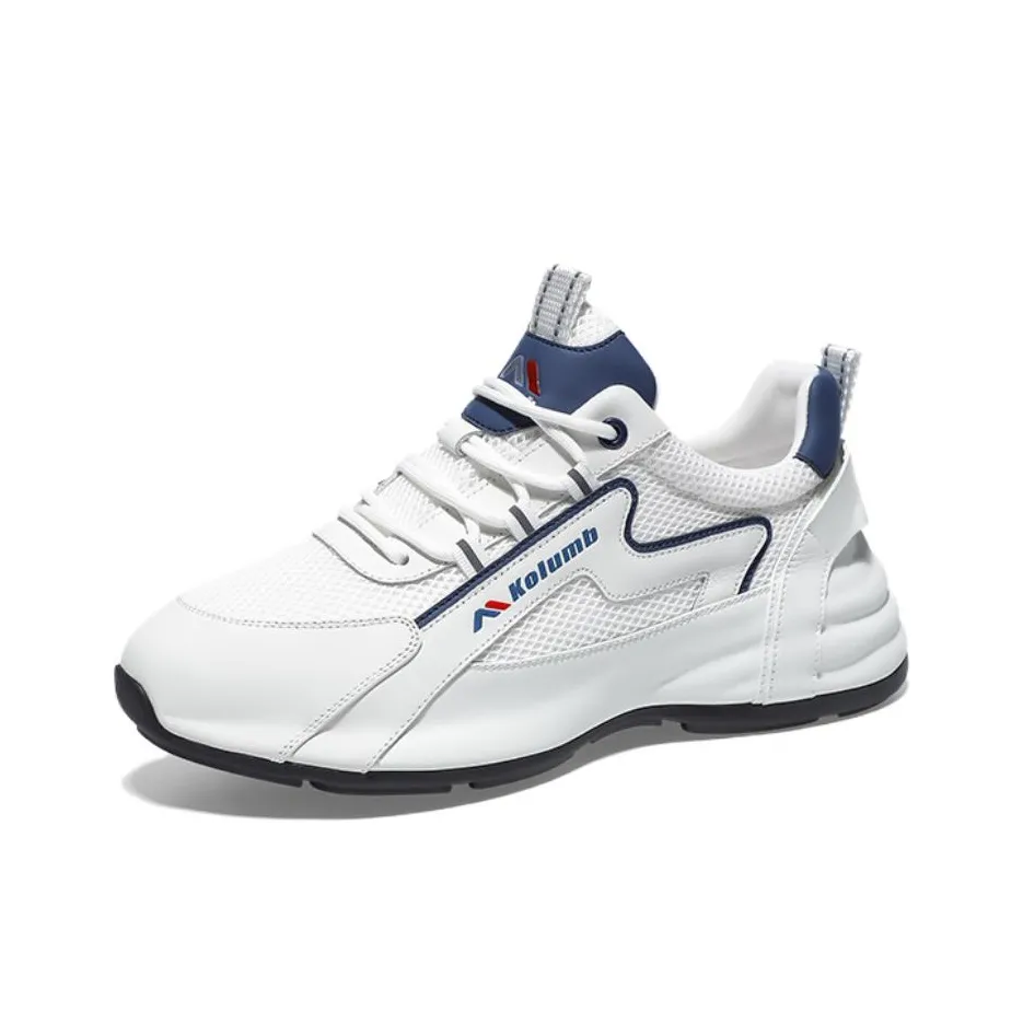 KOLUMB Slip устойчивый к истиранию водонепроницаемый низкий топ кэжуал мужской белый и синий