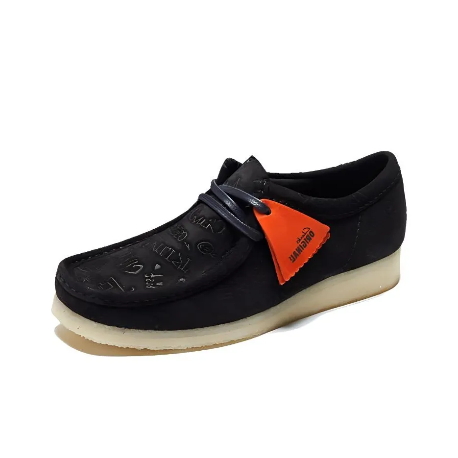 Civilist x Clarks Originals WALLABEE Устойчивый к истиранию MID Топ Повседневная обувь Мужская Черная