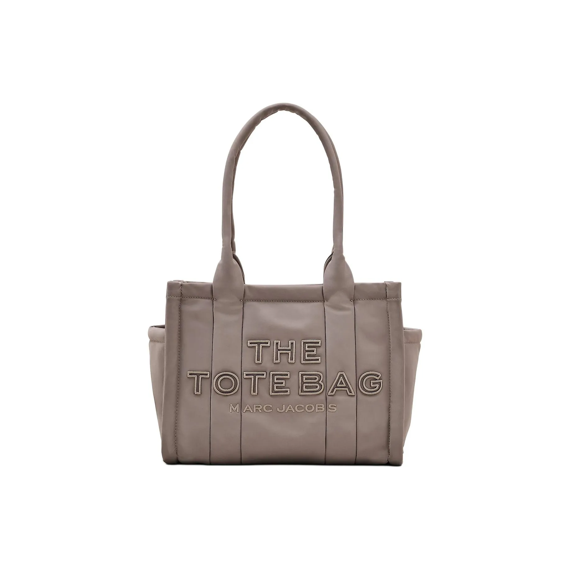 MARC JACOBS Nylon Tote Bag, Shopping Bag, Shoulder Bag Medium Size Women's Cement