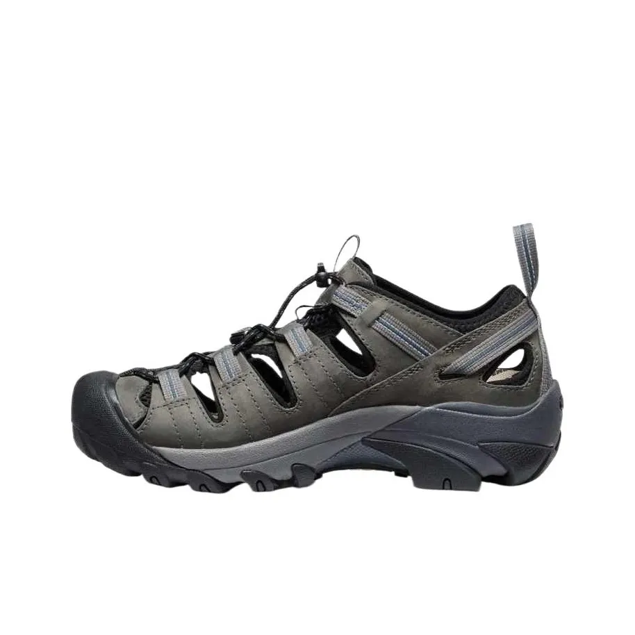 KEEN Arroyo 2 Slip Resistant Low Top Hiking Shoes Men's Steel Gray, Midnight Marine Blue