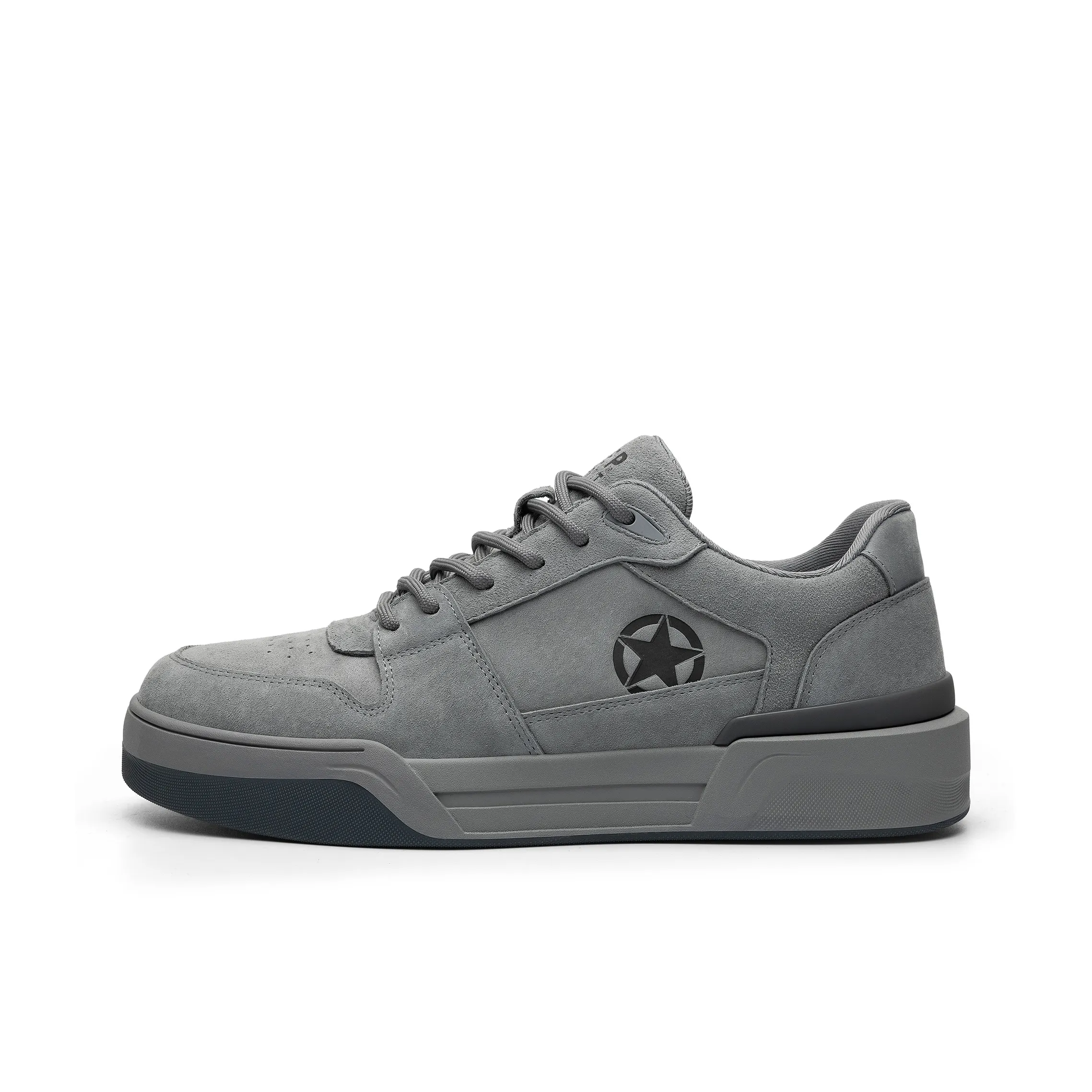 JEEP SPIRIT Skateboard Shoes Men Low-Top Climbing Gray