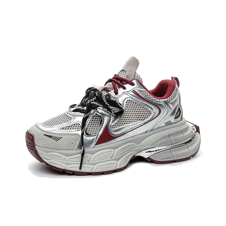 VAEL Противоскользящий Износостойкий Дышащий Легкий Увеличивающий высоту Низкий Топ Тяжелая подошва Кроссовки Женские