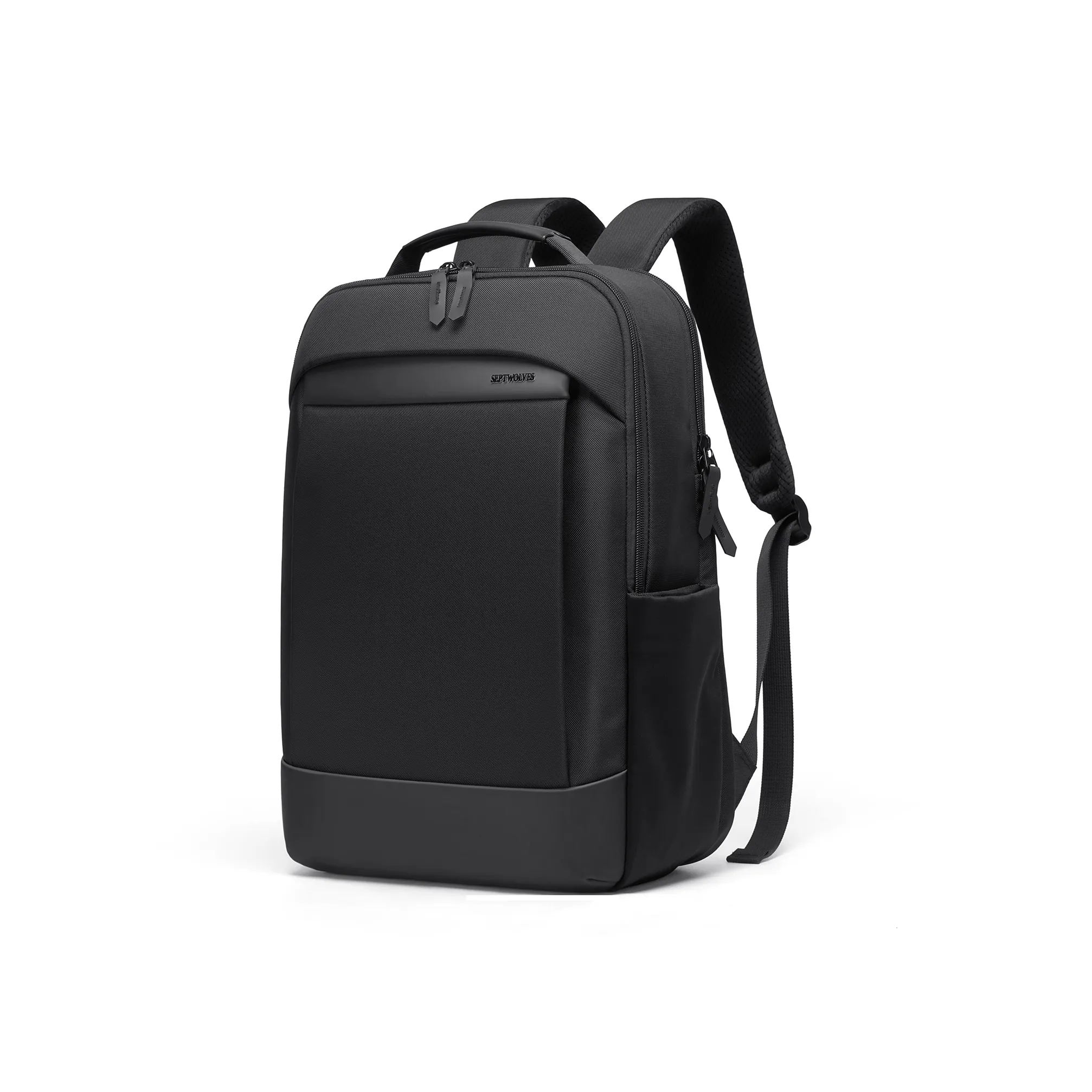 SEPTWOLVES Fabric Abrasion-Resistant Water-Repellent Backpack QPL Regular Unisex Black