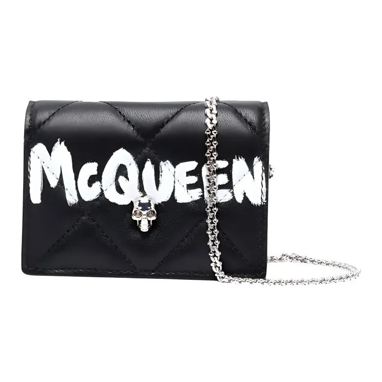 Alexander McQueen Leather Crossbody Bag Women's Black