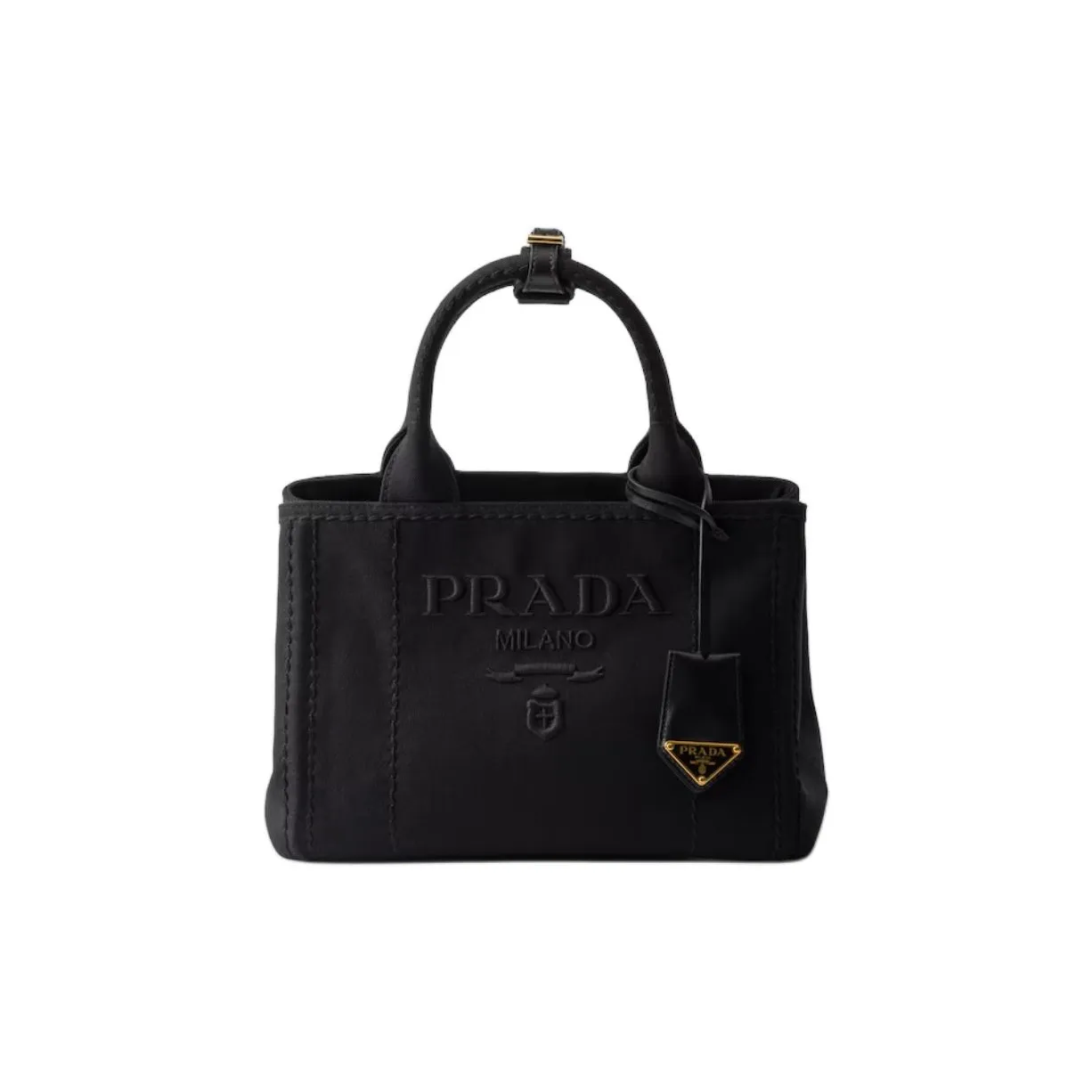 PRADA Canvas Handbag Trumpets Women's Black
