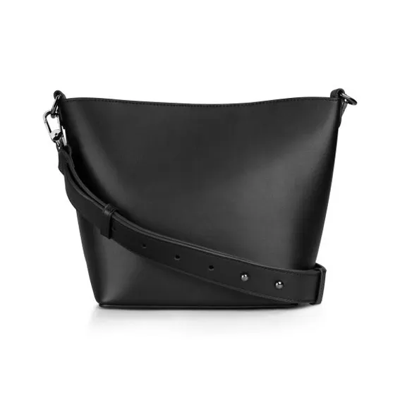 INJOYLIFE Мягкая кожа ведрообразная сумка сумка через плечо обычная женская черная