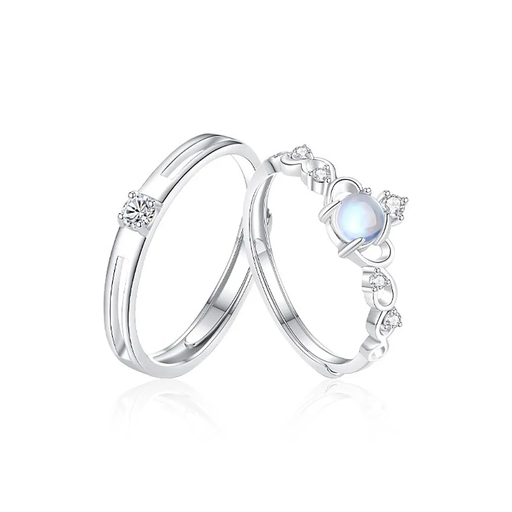 Kelanxi Copper Zircon Rings Unisex