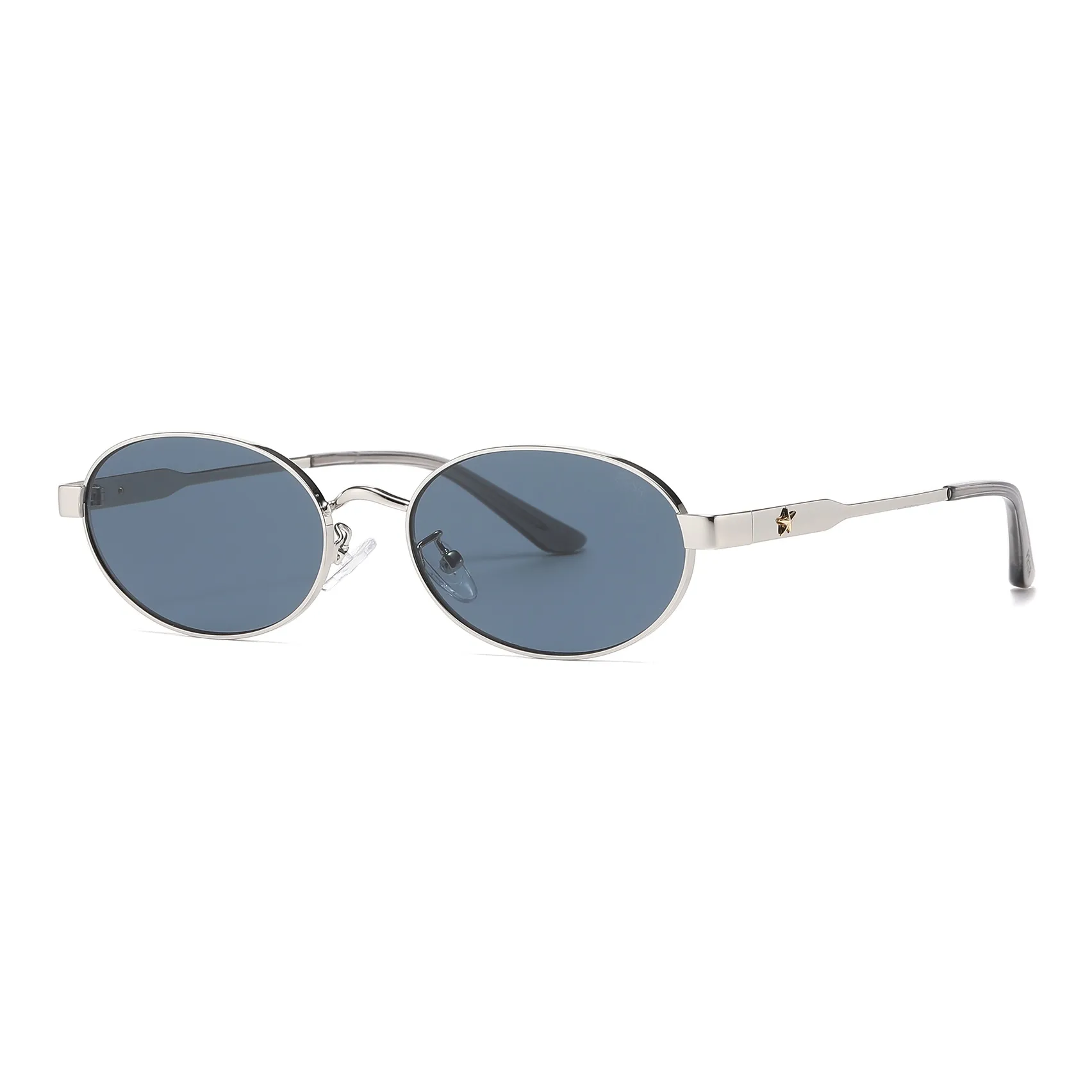 Prsr Plate And Metal Oval Sunglasses Unisex
