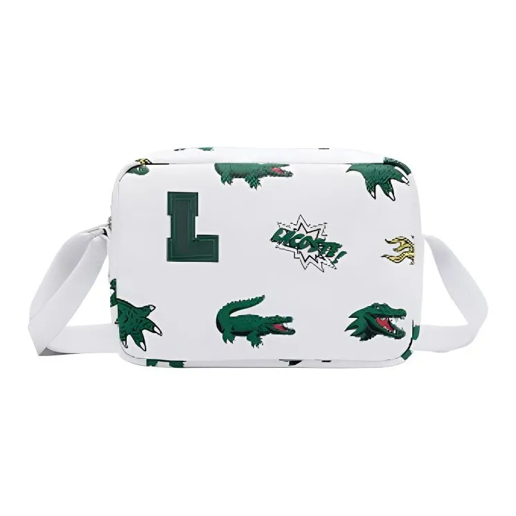 Сумка через плечо из ПВХ в маленьком формате унисекс белая серия Holiday от LACOSTE