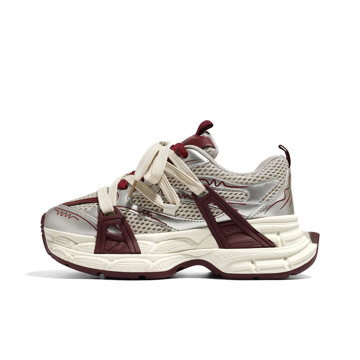 RENBEN Дышащий Легкий Увеличивающий Высоту Низкий Топ Кроссовки с Толстой Подошвой Женские